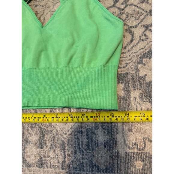 Free People FP Movement Sports Bra XL Green Cross Back Athletic Performance - Picture 3 of 5